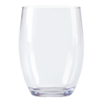 Thumbnail image #1 for G.E.T. SW-1461-CL Stemless SAN Plastic Wine Glass, 12 oz, Clear Dozen Case of 2 Dozen