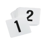 Thumbnail image #1 for TableCraft Products TN100 Plastic Number Card Sign Set, Numbers 1-100, 4-Inch Case of 50