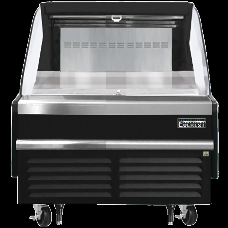 Product image #5 for Horizontal Open Display Merchandiser, 37-1/4W x 34-1/4D x 41H, 5.6 Cu. Ft., Self-Contained Bottom Mount, Black Exterior