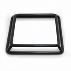 Thumbnail image #1 for G.E.T. SS761-RC . . Rectangular Buffet Pedestal, 7"L x 6"W x 1"H, Rubber-Coated Steel, Black Case of 3