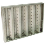 Thumbnail image #1 for AllPoints Foodservice Parts & Supplies Franklin Filter 131860 Hinged Baffle Hood Filter, Stainless Steel, 16" x 20"