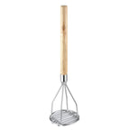 Thumbnail image #1 for CAC China PMSW-18R Round Potato Masher with Wooden Handle, 18" Length, 4-1/2" Diameter Case of 12