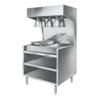 Thumbnail image #1 for Keating of Chicago 30BS-036031 Salting & Bagging Station, 30" Wide, 4-Bulb Heat Lamps, Right-Side Fry Dump, Open Cabinet Base