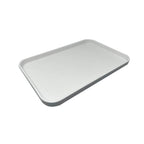Thumbnail image #1 for G.E.T. GET RS-128-WM/GRM Rectangular Melamine Plate, 12" x 8", White Interior and Gray Exterior 1 Dozen