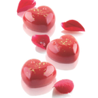 Thumbnail image #1 for JB Prince M513 E Silicone Candy Mold, 15-Cavity 1-3/4-Inch Rounded Heart, Flexible, 12 x 7 Inches