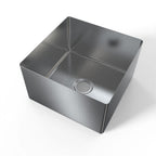 Thumbnail image #1 for NBR Equipment SB-202010-14 Fabricated Sink Bowl, 1 Compartment, 20"W x 20"D x 10"H, 14 Gauge Stainless Steel