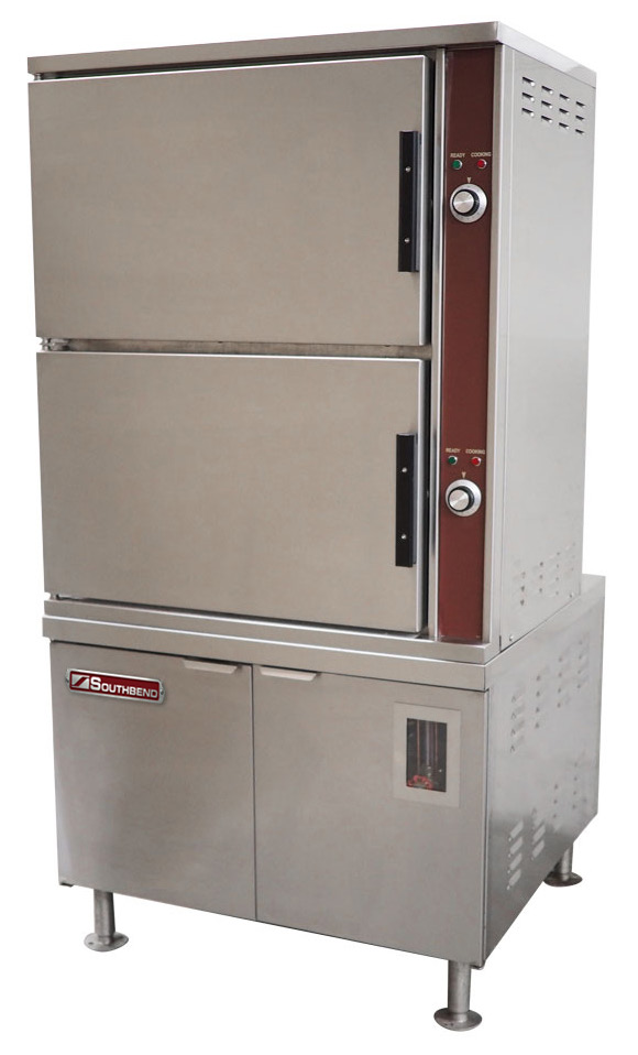 Product image #1 for Southbend Steam DCX-24-SB Two-Compartment Direct Steam Convection Steamer, 24-Pan Capacity, 36-Inch Cabinet Base