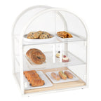 Thumbnail image #1 for Cal-Mil Blonde 22410-15 Arched Ambient Pastry Display Case, 3 Shelves, Clear Doors and Panels, 18-1/2"D x 21"W x 25-3/4"H