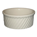 Thumbnail image #1 for International Tableware SOFS-8-AW Round Ceramic Soufflé Dish, 8 oz., 4-3/8 in. Diameter x 1-7/8 in. Height 1 Dozen