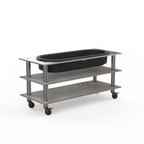 Thumbnail image #1 for Steelite International Mogogo, Modular MGCMLE03GSXW 3-Tier Salad Bar Unit, Grey Slate Laminate, 71 x 29-1/2 x 35 in