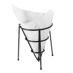 Thumbnail image #1 for G.E.T. 4-T2000 . . Food-Safe Double-Open Bag/Wire Cone Basket Liner, 7" x 7", White Paper