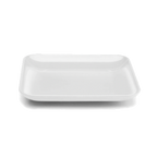 Thumbnail image #1 for G.E.T. Classic - EGS M1325SQ-NW Square White Melamine Platter, 3 qt., 13-1/4 x 1-1/2 in H Case of 4