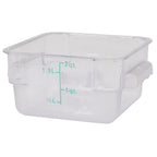 Thumbnail image #1 for Stanton Trading PCS-2 2 Qt Square Clear Polycarbonate Food Storage Container, Container Only Case of 60