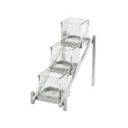 Thumbnail image #1 for Cal-Mil One by One 1149-74 3-Tier Metal Condiment Caddy with Three Glass Jars, Silver