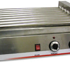 Thumbnail image #6 for Winco Benchmark 62020 20-Hot Dog Stainless Steel Roller Grill, Dual Heat Controls, Removable Drip Tray