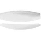 Thumbnail image #1 for Libbey Slenda 905356911 Canoe-Shaped Porcelain Plate, 12-1/2" x 3-3/4"