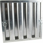 Thumbnail image #1 for AllPoints Foodservice Parts & Supplies 1292205 Aluminum Grease Hood Filter with Locking Handles and Bottom Hooks, 16" x 16"