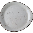 Thumbnail image #1 for Tableware Solutions USA Rustics by Continental 30PEB233-01 Oblong China Plate, White Pebble, 10" x 8-1/4" Case of 24