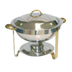 Thumbnail image #1 for Thunder Group SLRCF0831GH 4-Qt Round Stainless Steel Chafer with Lift-Off Cover and Canned Heat Fuel Holder