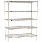 Thumbnail image #1 for Metro Super Erecta SE-1872S-63-S5 Stationary Starter Wire Shelving Unit, 72"W x 18"D x 63"H, 600 lb. capacity per shelf, 2000 lb. capacity per unit