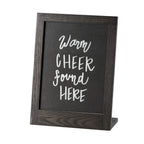 Thumbnail image #1 for Cal-Mil Cinderwood 3818-811-87 Rectangular Chalkboard Sign, Oak Wood Frame, Dark Ash Gray, 8-1/2 x 11 in Writing Surface Case of 6