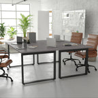 Thumbnail image #2 for Flash Furniture MT-M7236-LTGRY-UBF-GG Rectangular Conference Table, 72"W x 36"D x 30"H, Gray Oak, Steel U-Frame Base