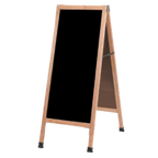 Thumbnail image #1 for AARCO Products A-3P A-Frame Sidewalk Markerboard, Black Acrylic, Solid Oak, 18"W x 42"H