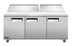Thumbnail image #5 for Juneau 72-Inch Three-Section Stainless Steel Refrigerated Prep Table with Rear-Mount Self-Contained Refrigeration