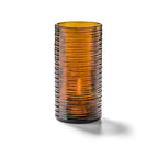 Thumbnail image #1 for Hollowick/Steelite Typhoon 48025DA Candle Lamp Base, Amber Spun Glass, 3-1/8" Diameter x 6-5/8"H