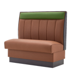 Thumbnail image #1 for ATSMFG ATS AT&S-AS-W42-6CHHR GR6 William Standard Booth, single, 48" long x 42" high, 6-channel with Headroll back, removable sinuous spring seat