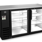 Thumbnail image #5 for Kelvinator Commercial KCHBB60G 61-Inch Two-Door Glass Back Bar Cooler, Black Exterior, Stainless Steel Top