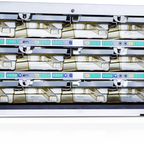 Thumbnail image #1 for Prince Castle EHB34R2-GMS17 (N. AMERICA) Countertop Dual-Side Pass-Through Holding Bin, 3 Shelves, 12 Pans, Programmable Controls