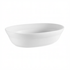 Thumbnail image #1 for CAC China Accessories RCN-VB12 Porcelain Oval Dinner Bowl, 2-3/4 qt., 12 in. 1 Dozen