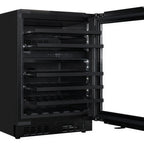 Thumbnail image #7 for Koolmore KM-CW46DZ-BPR 2-Section Dual-Zone Reach-In Wine Cooler with Glass Doors and Wooden Shelves