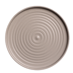 Thumbnail image #1 for Vertex China Elements E-D16-S Round China Plate, 10-1/2 in., Embossed Rim, Stone 1 Dozen