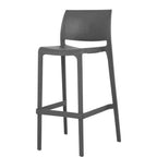 Thumbnail image #1 for Oak Street Teton OD-BS-711-IG Indoor/Outdoor Resin Stacking Bar Stool, Armless, Iron Gray