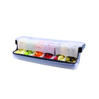 Thumbnail image #1 for TableCraft Products Cash & Carry BCD6000 First-In, First-Out Garnish Station, 9 Compartments, Black ABS Plastic