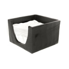 Thumbnail image #1 for Steelite International Kenny Mack, Coffee Break KMK1010ES Square Resin Beverage Napkin Holder, 6"L x 6"W x 4"H, Carved, Espresso