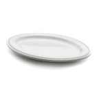 Thumbnail image #1 for G.E.T. Venetian - EGS M128OV-NW Oval Melamine Platter, White, 12 x 8-1/2 x 1 in. Case of 6