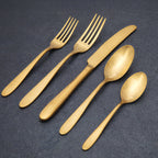 Thumbnail image #2 for 1880 Hospitality Mascagni by Oneida® T017SADF 4.375" Brushed Gold 18/10 Stainless Steel Coffee Spoon 1 Dozen