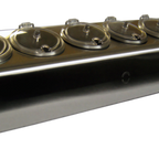 Thumbnail image #1 for Steril-Sil Company LTC-6SW 6-Compartment Stainless Steel Condiment Dispenser with Clear Hinged Lids