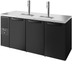 Thumbnail image #5 for Three-Section Refrigerated Draft Bar Cooler with 2 Beer Columns, 84-Inch, Stainless Steel Top, Black Exterior