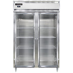 Thumbnail image #1 for Continental Refrigerator Designer Line D2RNSSGD Two-Section Reach-In Refrigerator, Full-Height Glass Hinged Doors, Stainless Steel Interior & Exterior