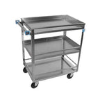Thumbnail image #1 for Lakeside Manufacturing 526 Stainless Steel Guard Rail Utility Cart, 3-Tier, 500 lb Capacity, 18 x 27 in Shelves