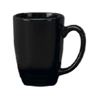 Thumbnail image #1 for International Tableware Cancun 8286-05 14 oz Black Ceramic Coffee Cup with Handle Case of 3 Dozen