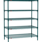 Thumbnail image #1 for Metro Super Erecta SA-2142K3-63-S5 Super Adjustable Super Erecta® Starter Wire Shelving Unit, 42"W x 21"D x 63"H, 800 lb. capacity per shelf, 2000
