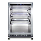 Thumbnail image #2 for Summit Commercial SCR611GLOSRI Outdoor Undercounter Reach-In Refrigerator, 5 cu. ft., Reversible Locking Glass Door, Stainless Steel, Removable Dolly
