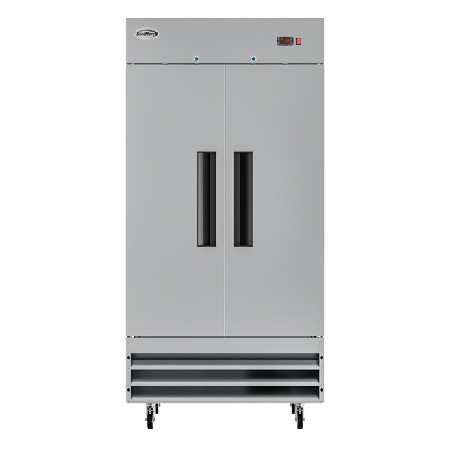 Product image #9 for KoolMore 39-Inch 2-Section Reach-In Refrigerator, 35 Cu. Ft., Bottom-Mount Self-Contained, Solid Doors, Stainless Steel
