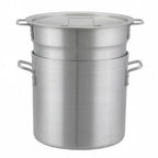 Thumbnail image #1 for Libertyware DBL08 8 Qt Aluminum Double Boiler Set with Pot, Inset & Cover