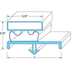 Thumbnail image #1 for AllPoints Foodservice Parts & Supplies Beverage Air 741003 Commercial Refrigerator Door Gasket, 23-1/8" x 25-1/8", 4-Sided Magnetic